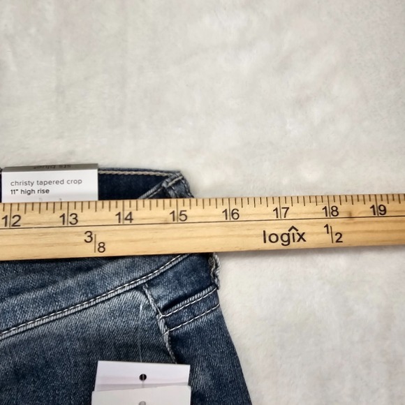 STS Blue Jean Womens 29 Blue Christy Tapered Crop High Rise Distressed EC3118JA1 - Picture 8 of 16